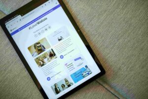 website design on iPad