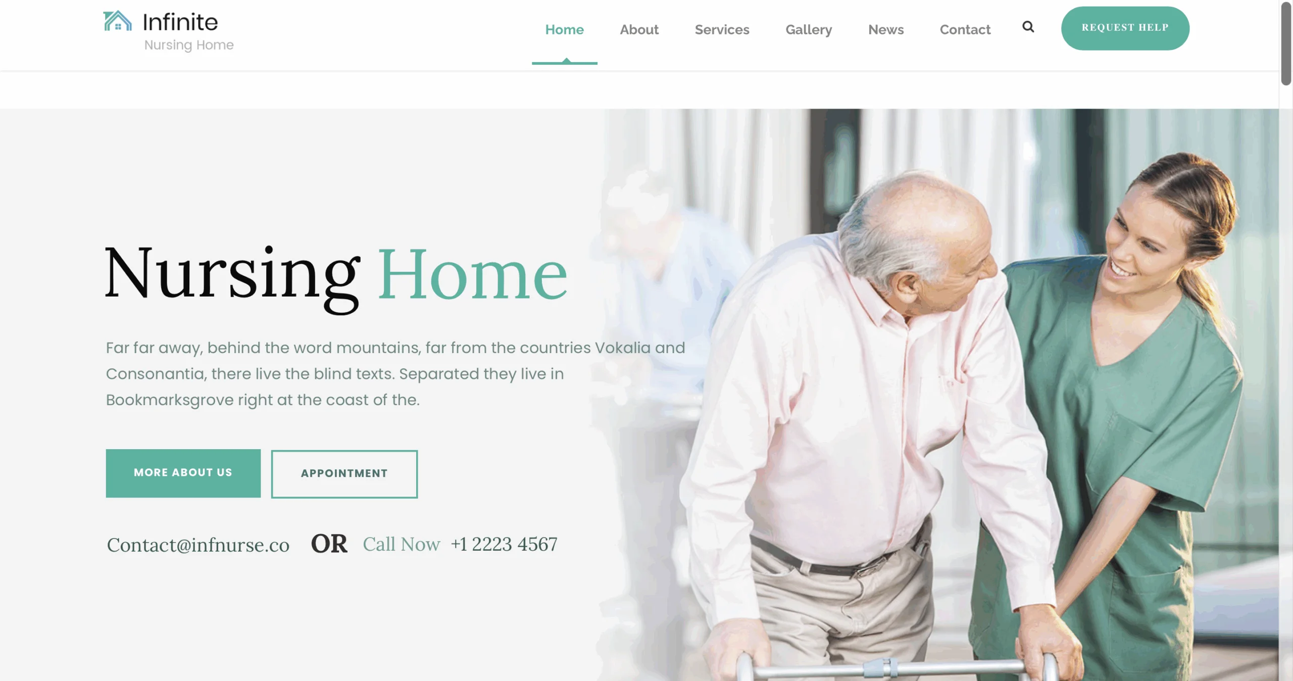nursing home website designer